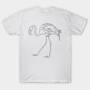 Flamingo - Line Art T-Shirt